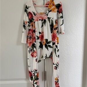 Boutique Floral Long Sleeve Bamboo Romper
